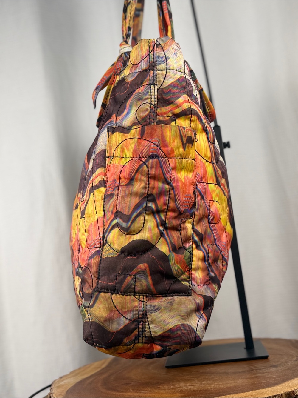 Marc Jacobs Quilted Nylon Tote Large Multicolored EUC - Picture 3 of 8